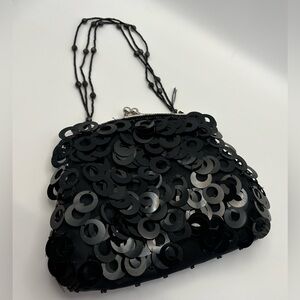 Merona Black Sequin Women's Bag, Crossbody or wristlet
